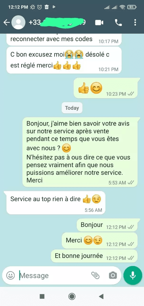 Avis client IPTV France